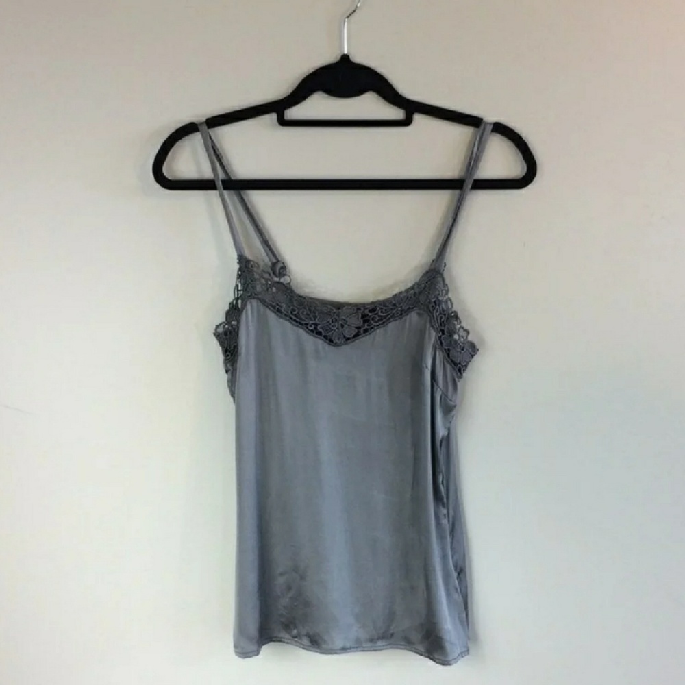 Express xs 4 silver silk camisole